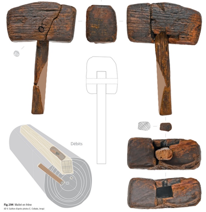 maillet travail bois gaulois frêne outil