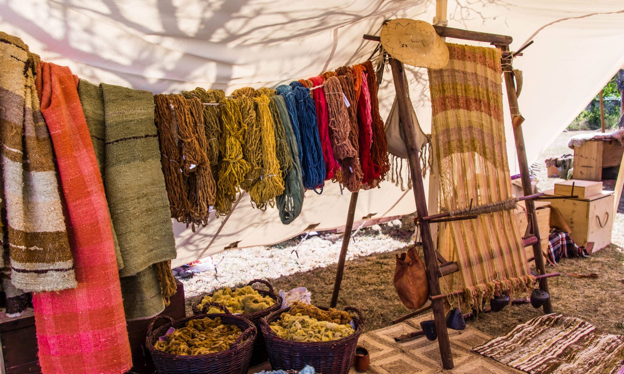 laine écheveau gaulois teinture tissage métier
